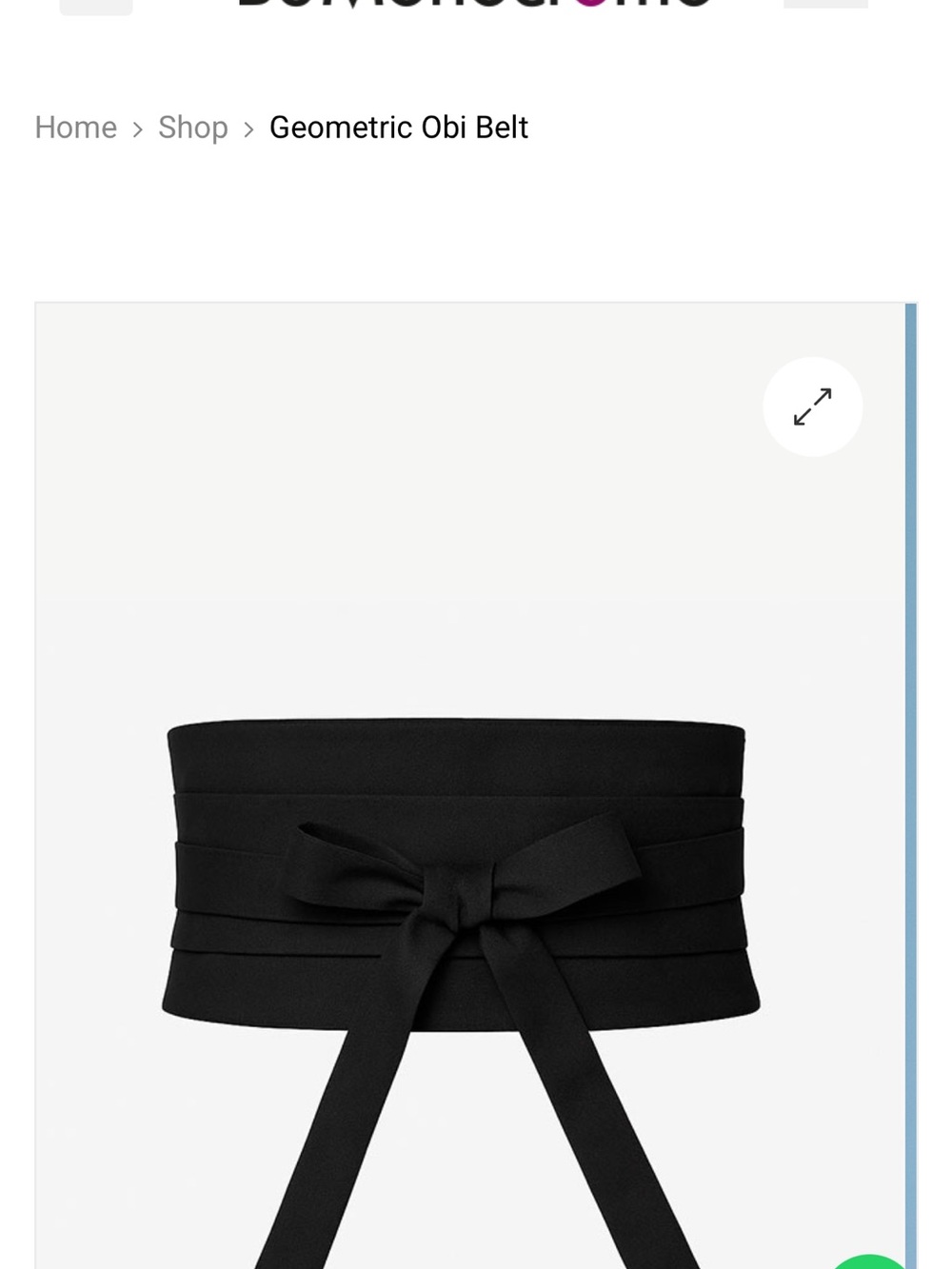 Geometric Obi Belt - Black